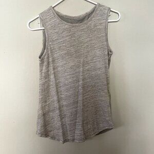 Fifth City gray mesh detail athleisure athletic workout sleeveless tank top